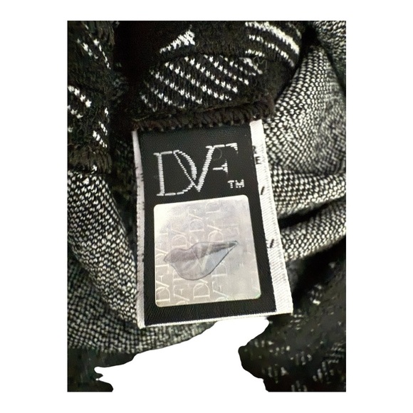 Diane Von Furstenberg Mae Skirt Wool Blend Black & White Skirt Size 8 Career - Picture 7 of 14